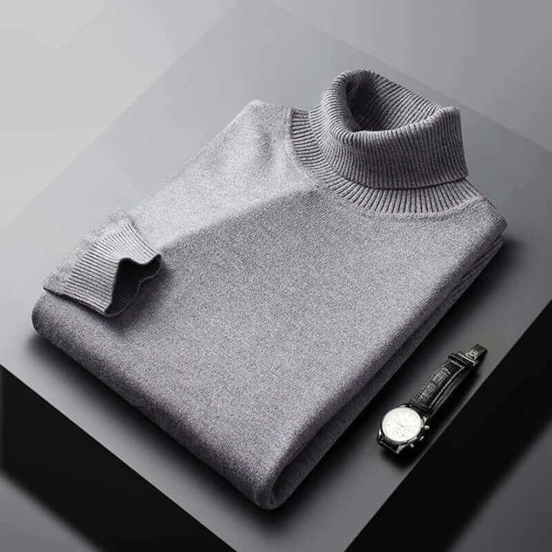 Men's Slim-Fit Knitted Turtleneck Sweater