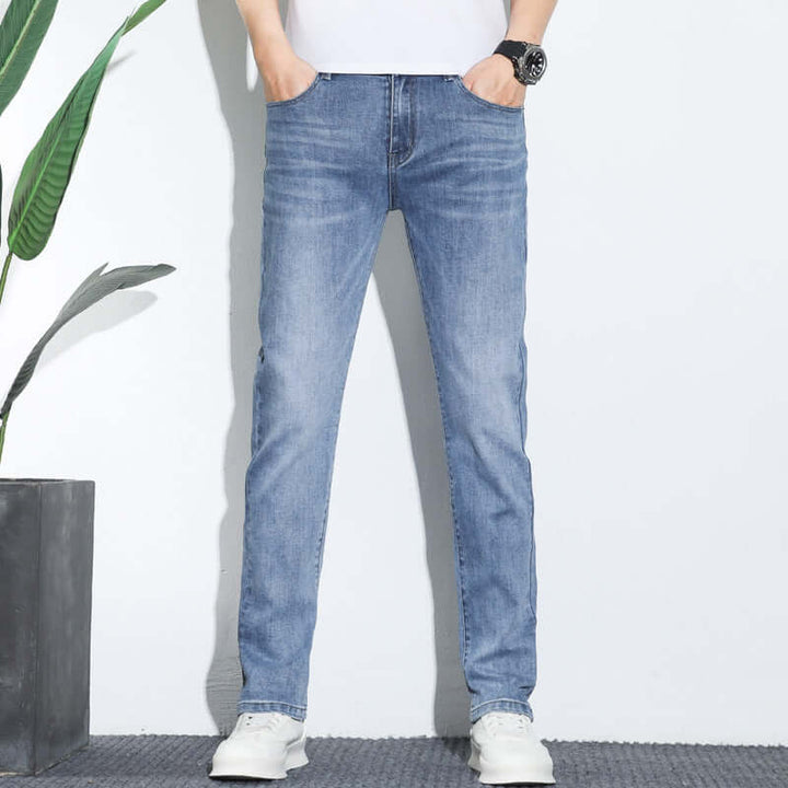 Men's Straight Leg Jeans: Mid-Rise, 5-Pocket Denim