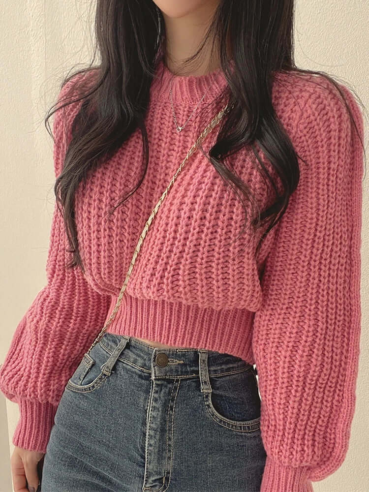 Women's Vintage Knitted Sweater: Cosy, Casual Style