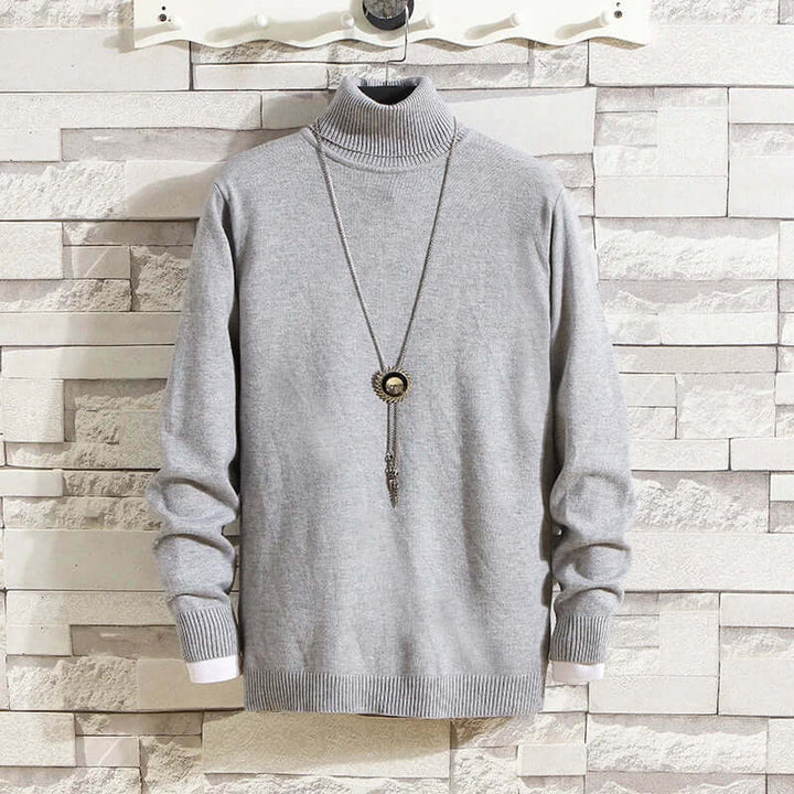Men's Slim-Fit Knitted Turtleneck Sweater
