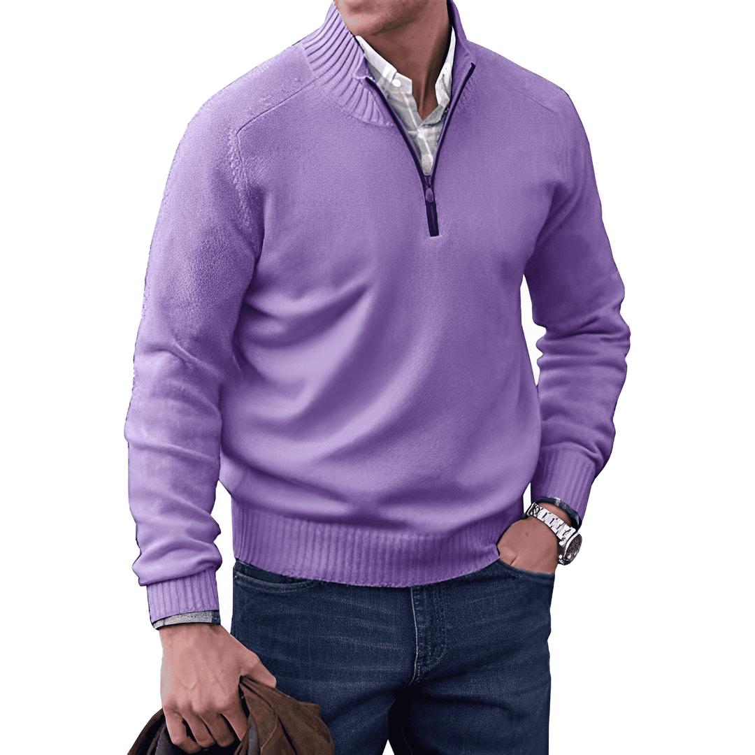 Men's Relaxed-Fit Long-Sleeve Wool Sweater