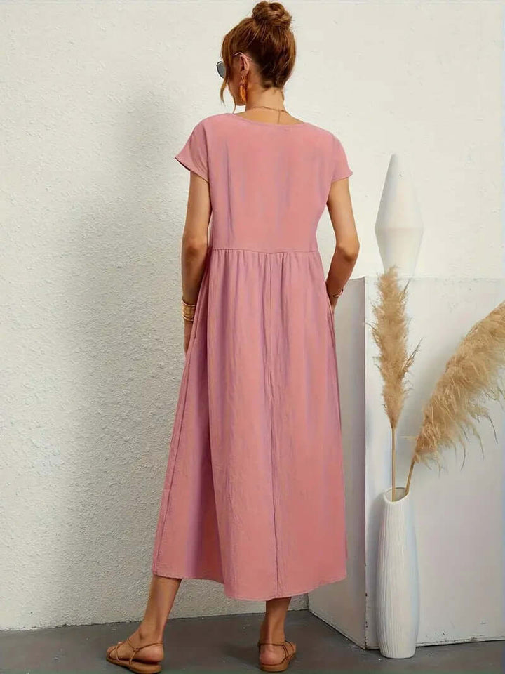 Summer Sleeveless Dress & Handbag Set for Women