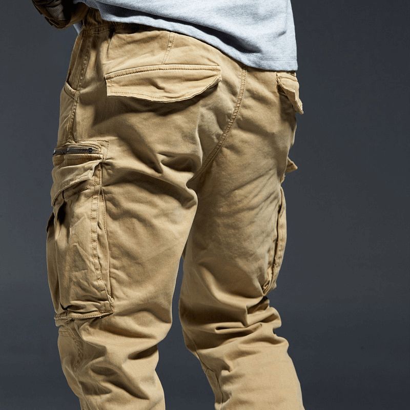 Men's Elastic Waist Cargo Pants: Comfortable & Stylish