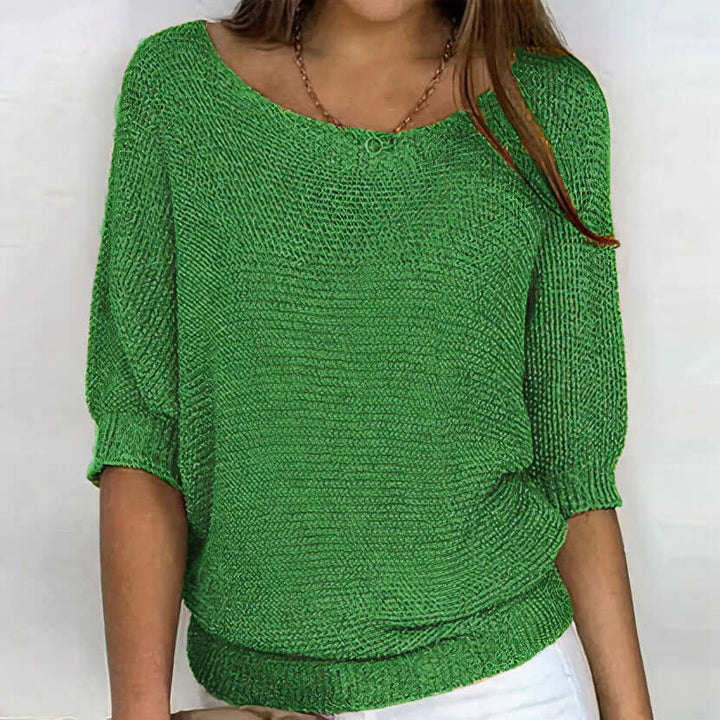 Women's Summer Knit Jumper: Relaxed Fit, Breathable