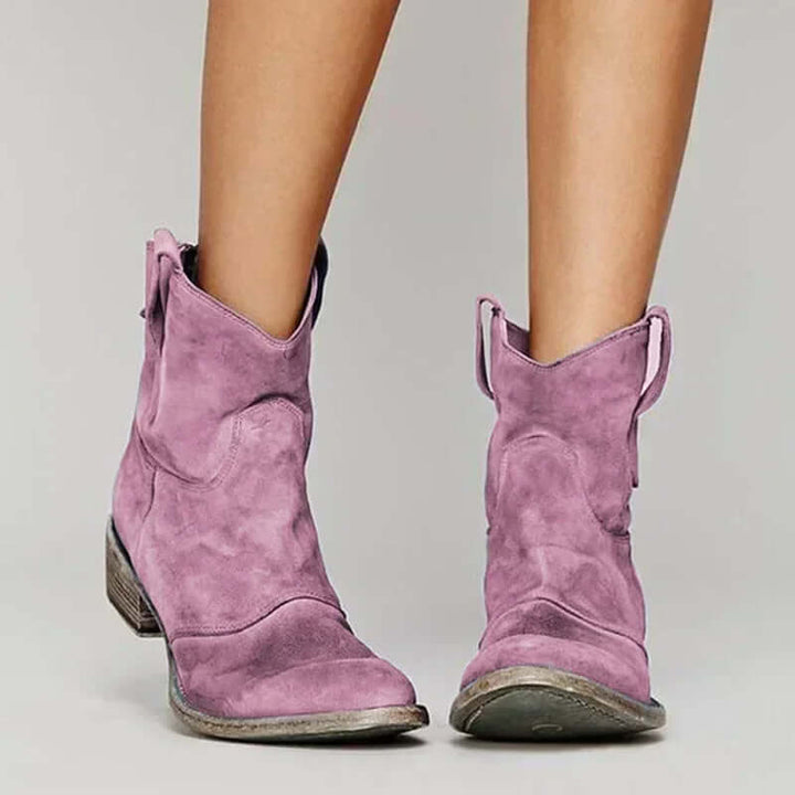 Women's Vintage Leather Ankle Boots