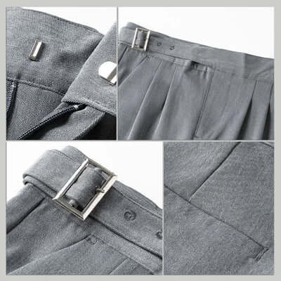 Men's Slim Fit Ankle-Length Formal Trousers