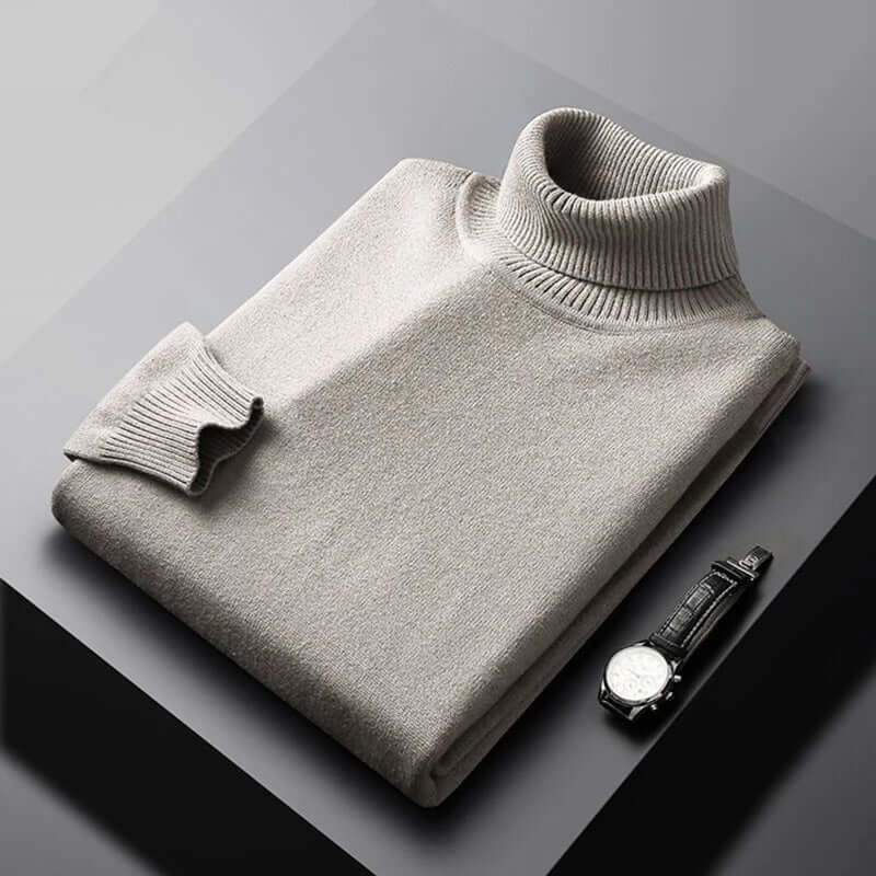 Men's Slim-Fit Knitted Turtleneck Sweater