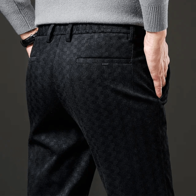 Men's Casual Diamond Pattern Trousers