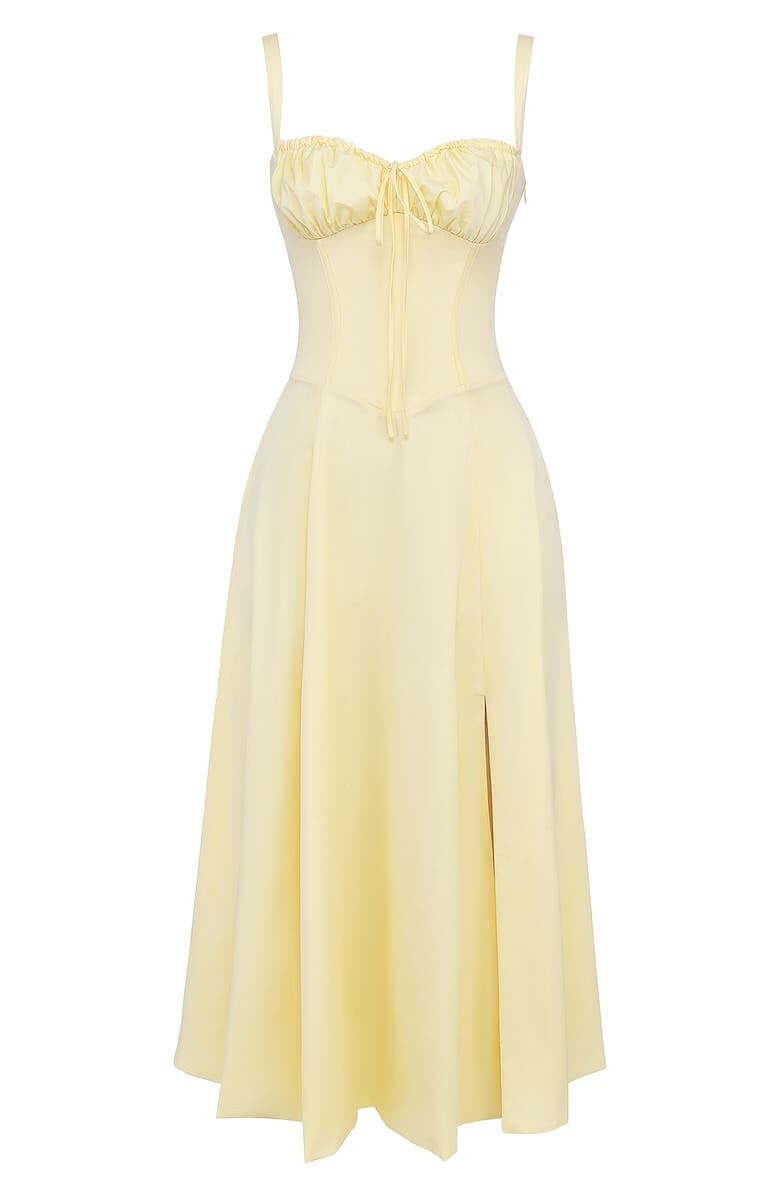 Printed Bustier Dress: Sustainable & Elegant