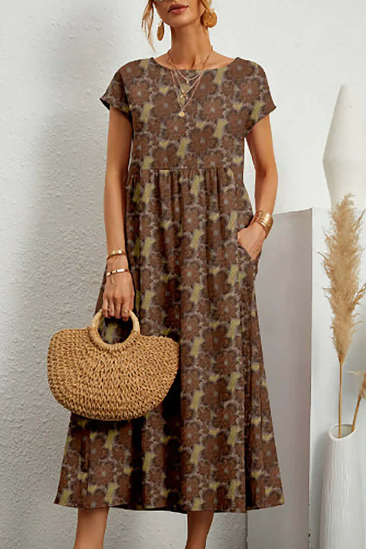 Summer Printed Midi Dress
