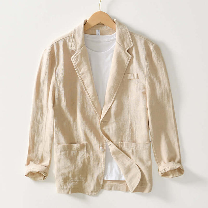 Men's Sustainable Linen Jacket: Lightweight All-Season Blazer