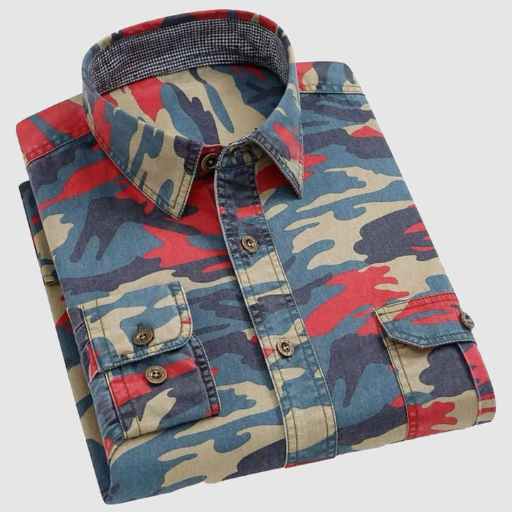 Men's Long-Sleeve Camouflage Shirt