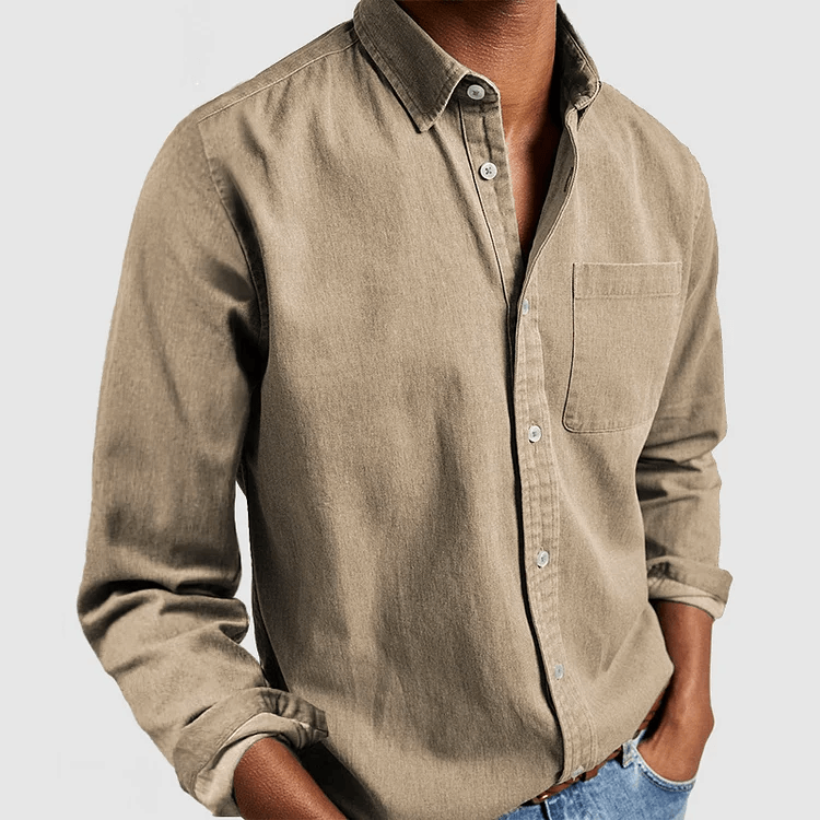 Men's Casual Cotton Shirt: Relaxed Fit, Breathable