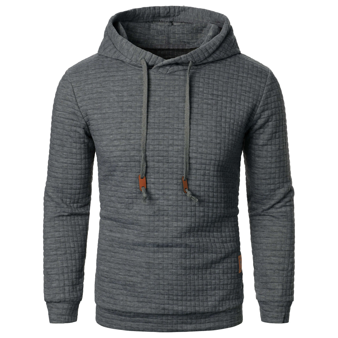 Men's Casual Check Hoodie Sweatshirt