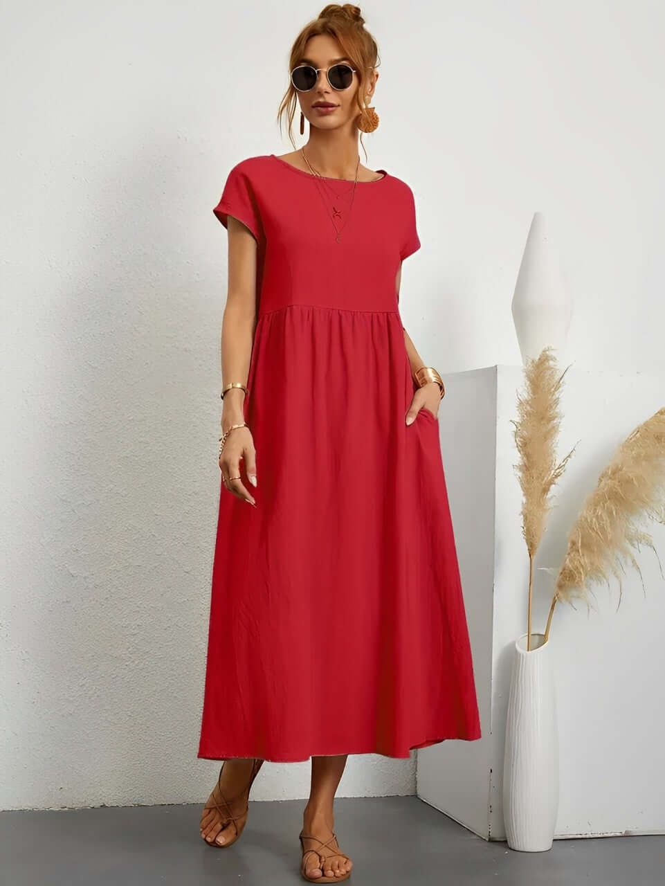 Summer Cotton Dress: Relaxed Fit, Breathable & Comfortable