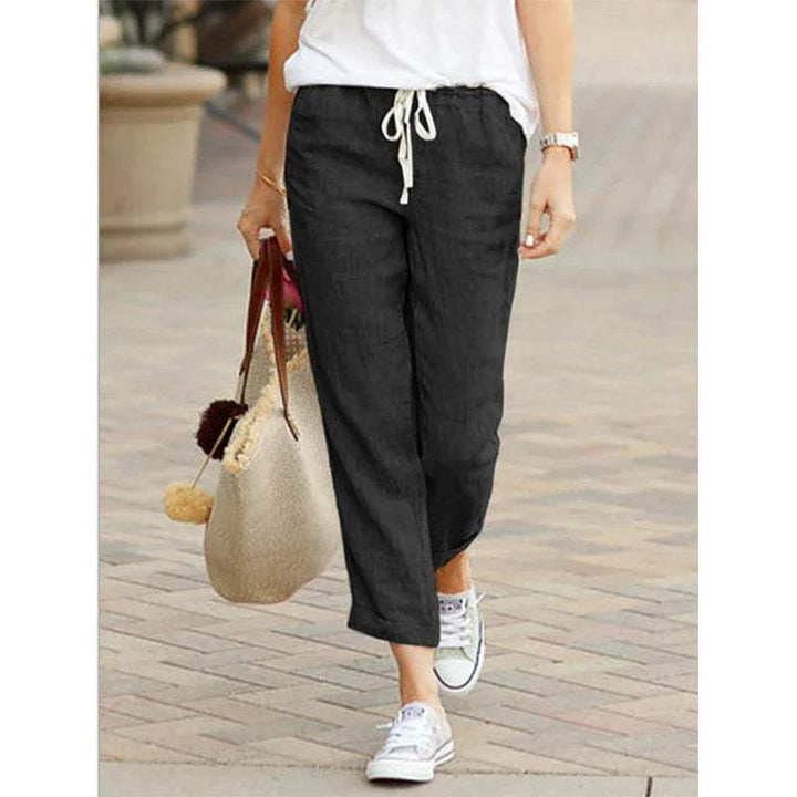 Women's Relaxed Fit Cropped Casual Trousers