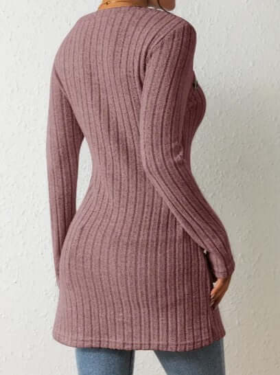 Women's Relaxed Fit Ribbed Button Shirt