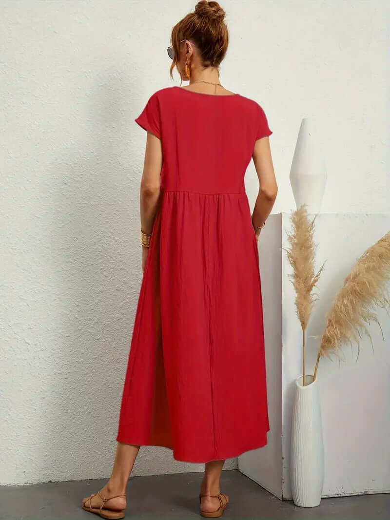 Summer Sleeveless Dress & Handbag Set for Women