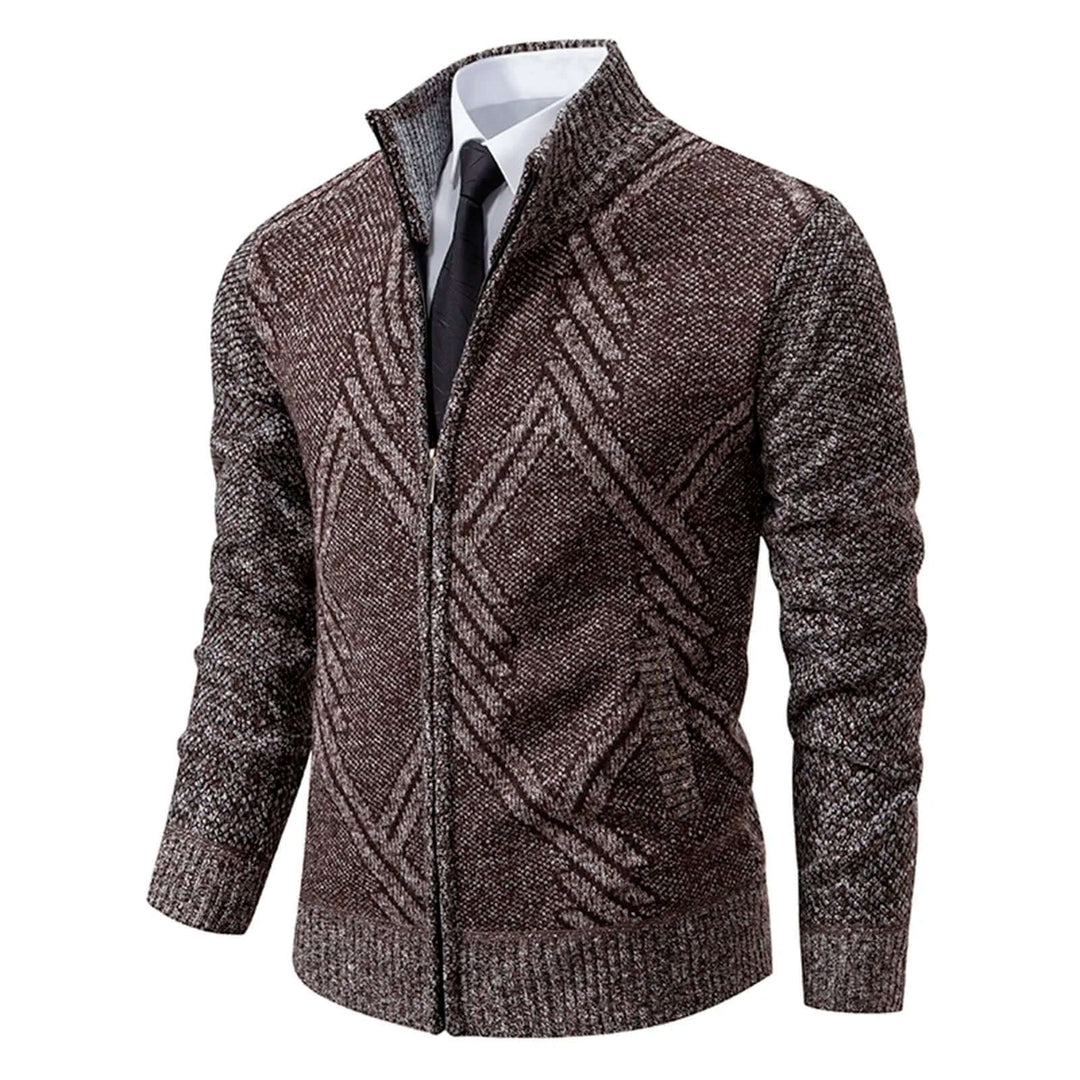 Men's Cozy Knitted Zip-Up Jacket