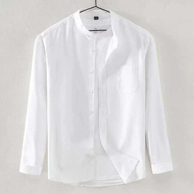 Men's High-Collar Fitted Shirt