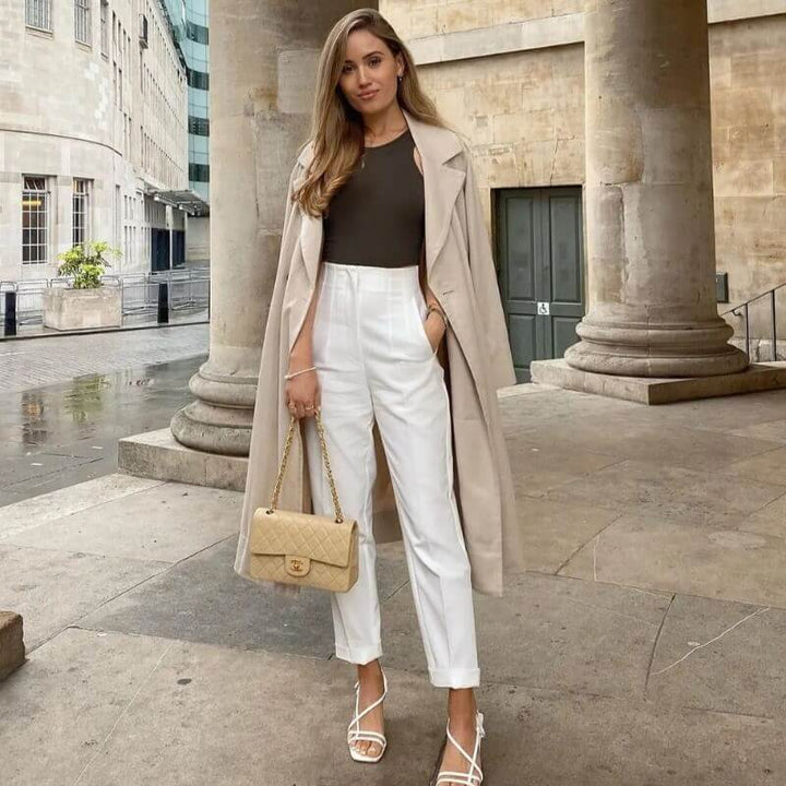Women's High Waist Pencil Trousers: Vintage Style