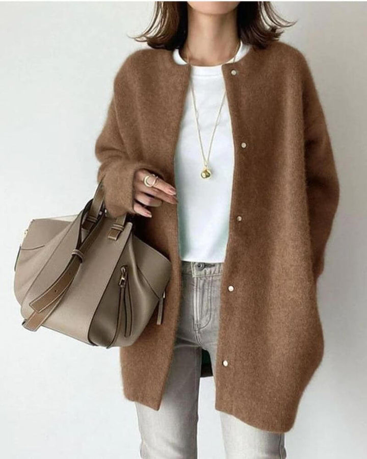 Women's Relaxed Knit Cardigan: Soft, Cozy, Long Sleeve