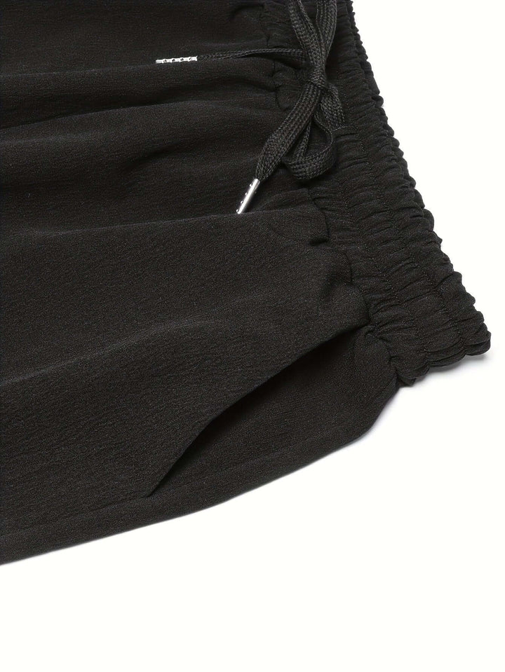 Women's Wide-Leg Drawstring Pants with Pockets