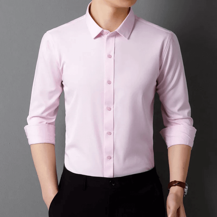 Men's Slim Fit Formal Long-Sleeve Shirt