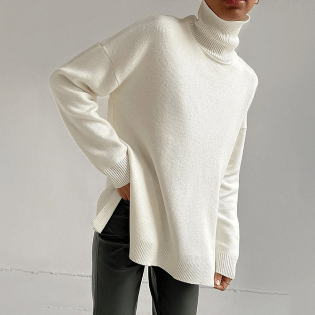 Women's High-Neck Long-Sleeve Sweater