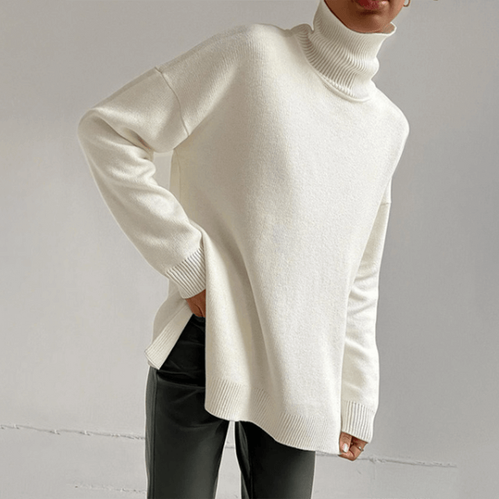 Women's High-Neck Long-Sleeve Sweater