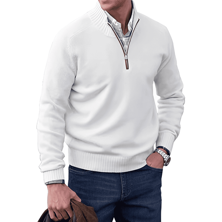 Men's Relaxed-Fit Long-Sleeve Wool Sweater