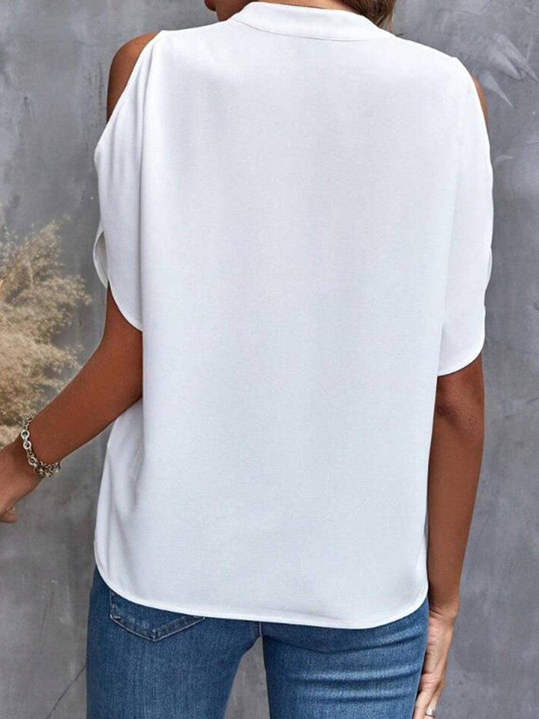 Elegant Off-Shoulder Women's Half-Sleeve Blouse