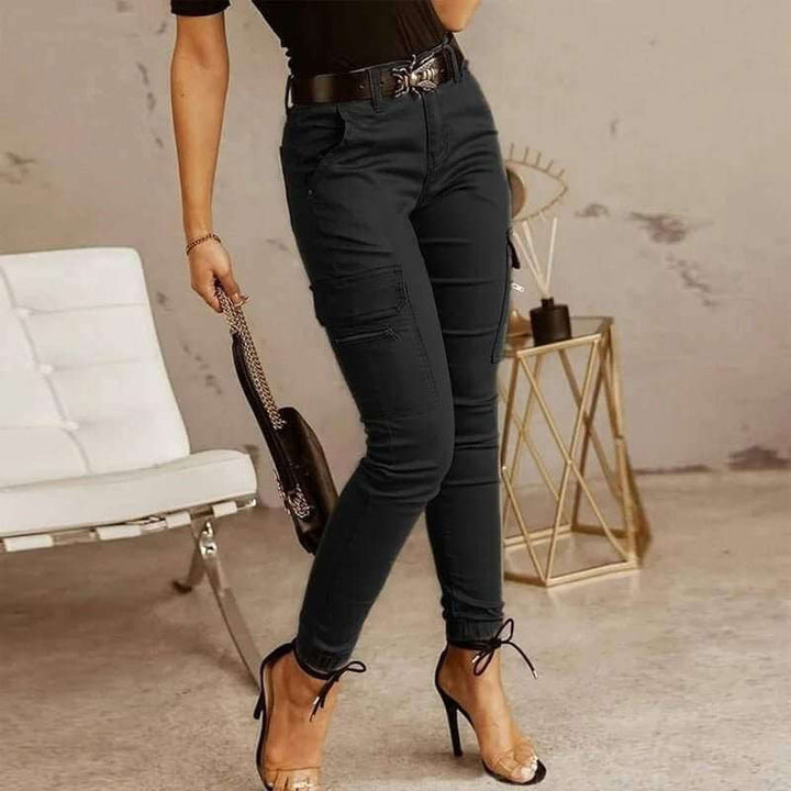 Men's Slim Fit Cargo Pants: Multiple Pockets & Durable Cotton