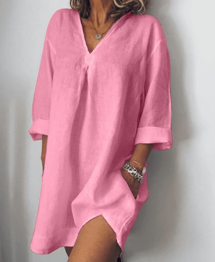 Women's Summer Casual Short Sleeve Midi Dress