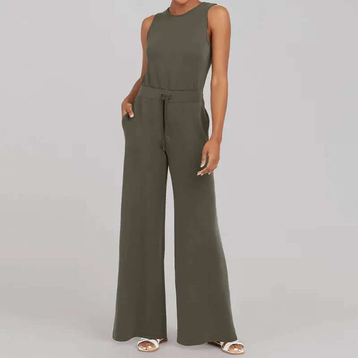 Women's Sleeveless Round Neck Jumpsuit: Summer Style