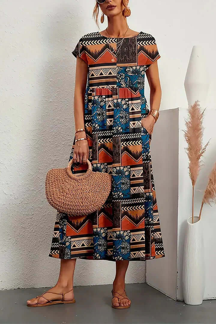 Summer Printed Midi Dress