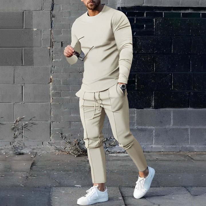 Men's Slim Fit Long Sleeve Crew Neck Sweater