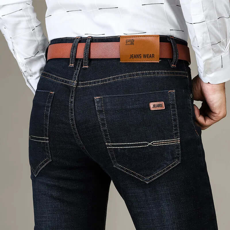 Men's Slim Fit Jeans: Classic Denim Five-Pocket Design