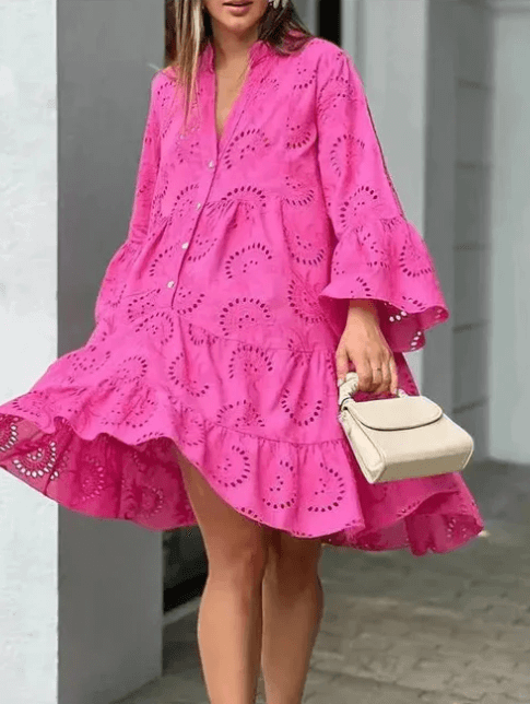 Women's V-Neck Summer Dress: Flowy, Breathable, Versatile