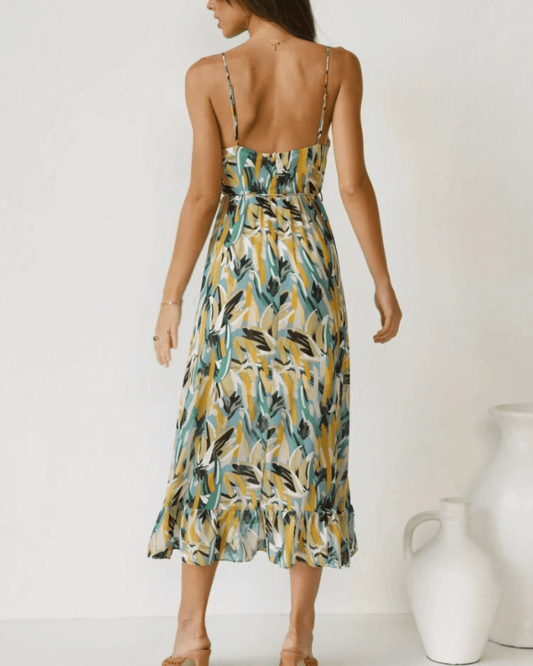 Women's Floral Midi Dress: Elegant & Lightweight Summer Dress