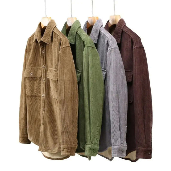 Men's Casual Long-Sleeve Corduroy Shirt