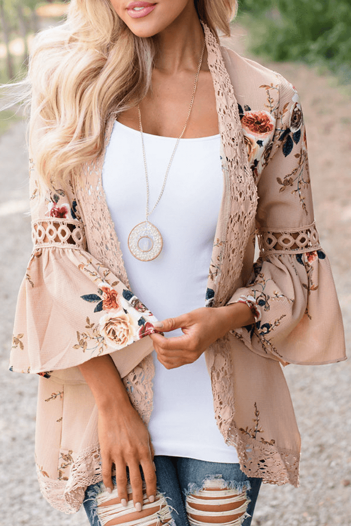Women's Casual Patchwork Print Top