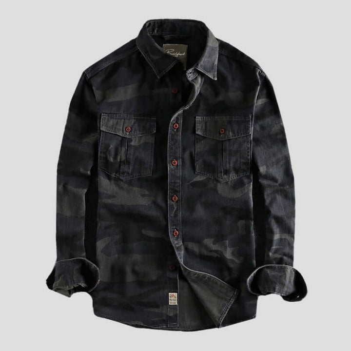 Men's Camouflage Double Pocket Shirt