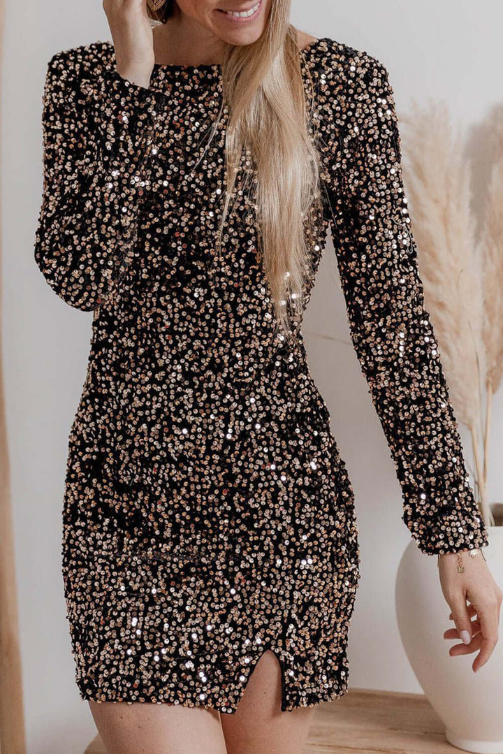 Elegant Party Dress: Luxury Polyester Fabric