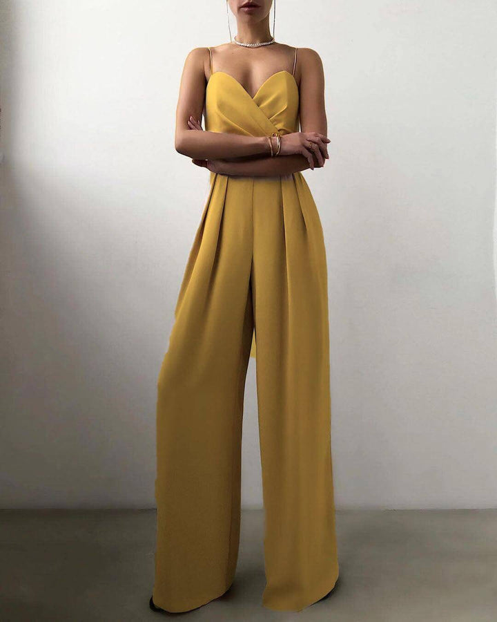 Women's High-Waist Sleeveless Jumpsuit