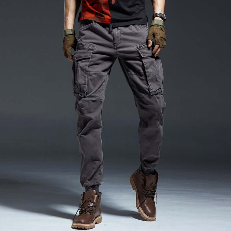 Men's Elastic Waist Cargo Pants: Comfortable & Stylish
