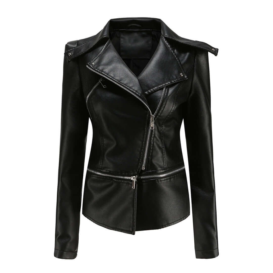 Women's Stylish Leather-Look Jacket