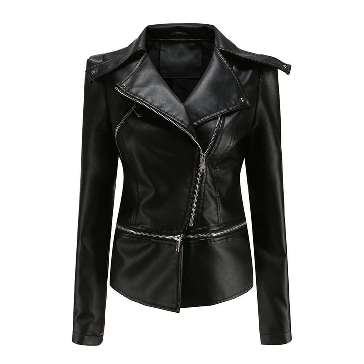 Women's Stylish Leather-Look Jacket