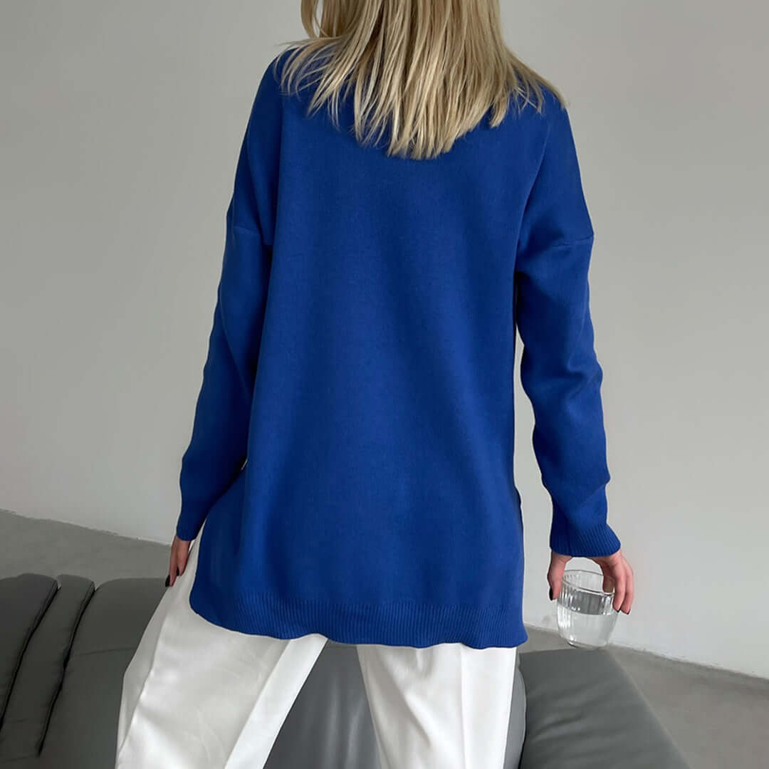 Women's High-Neck Long-Sleeve Sweater