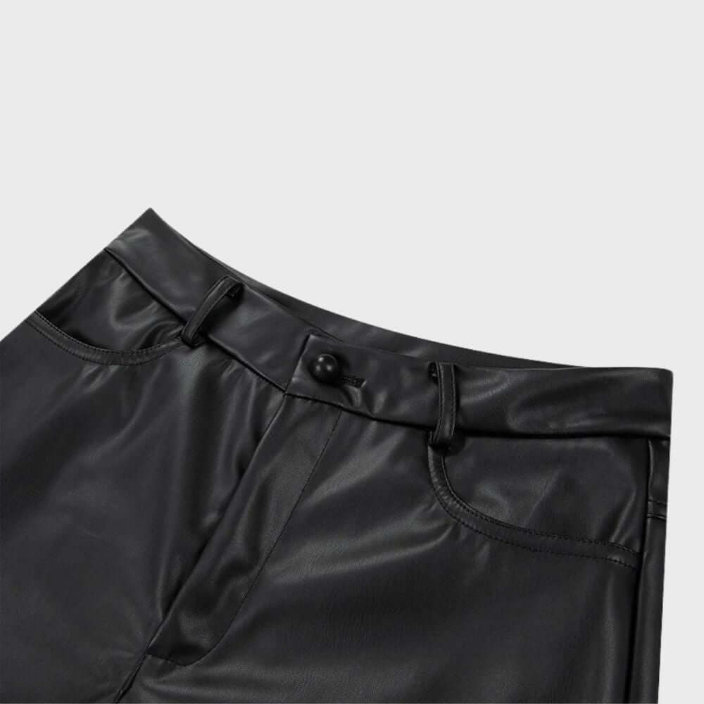Women's High Waist Straight Leg Pants with Pockets